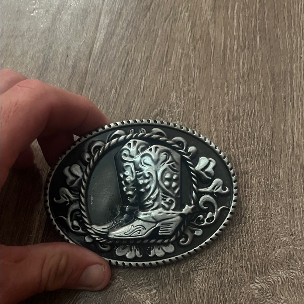 Ornate Silver Belt Buckle
